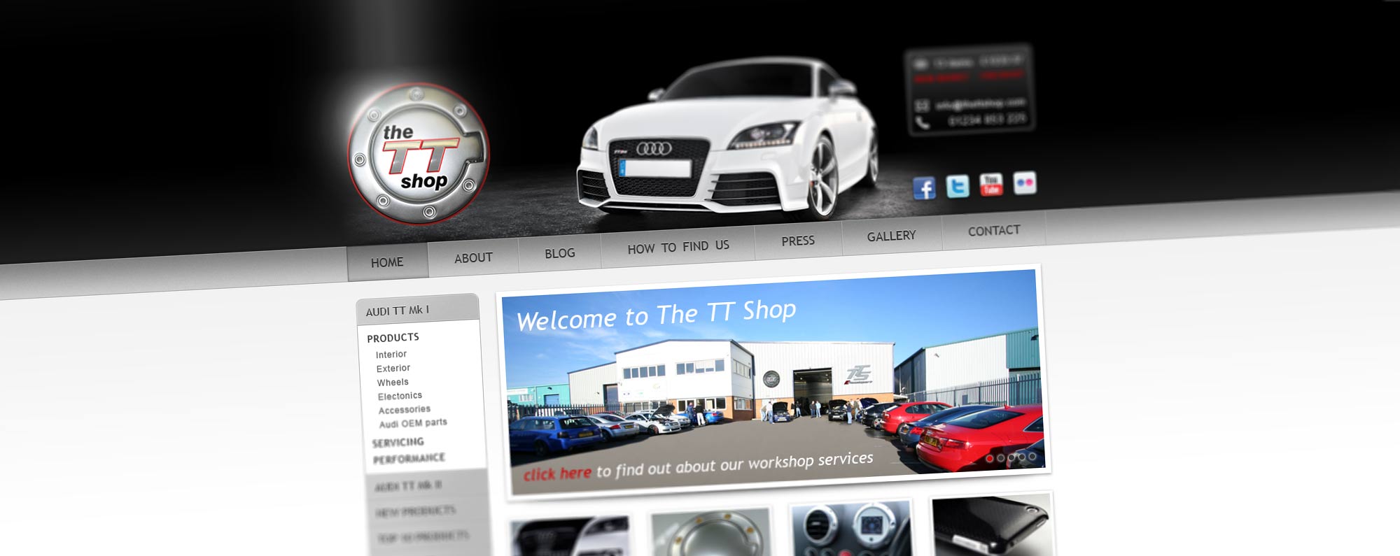 The TT Shop Website Design